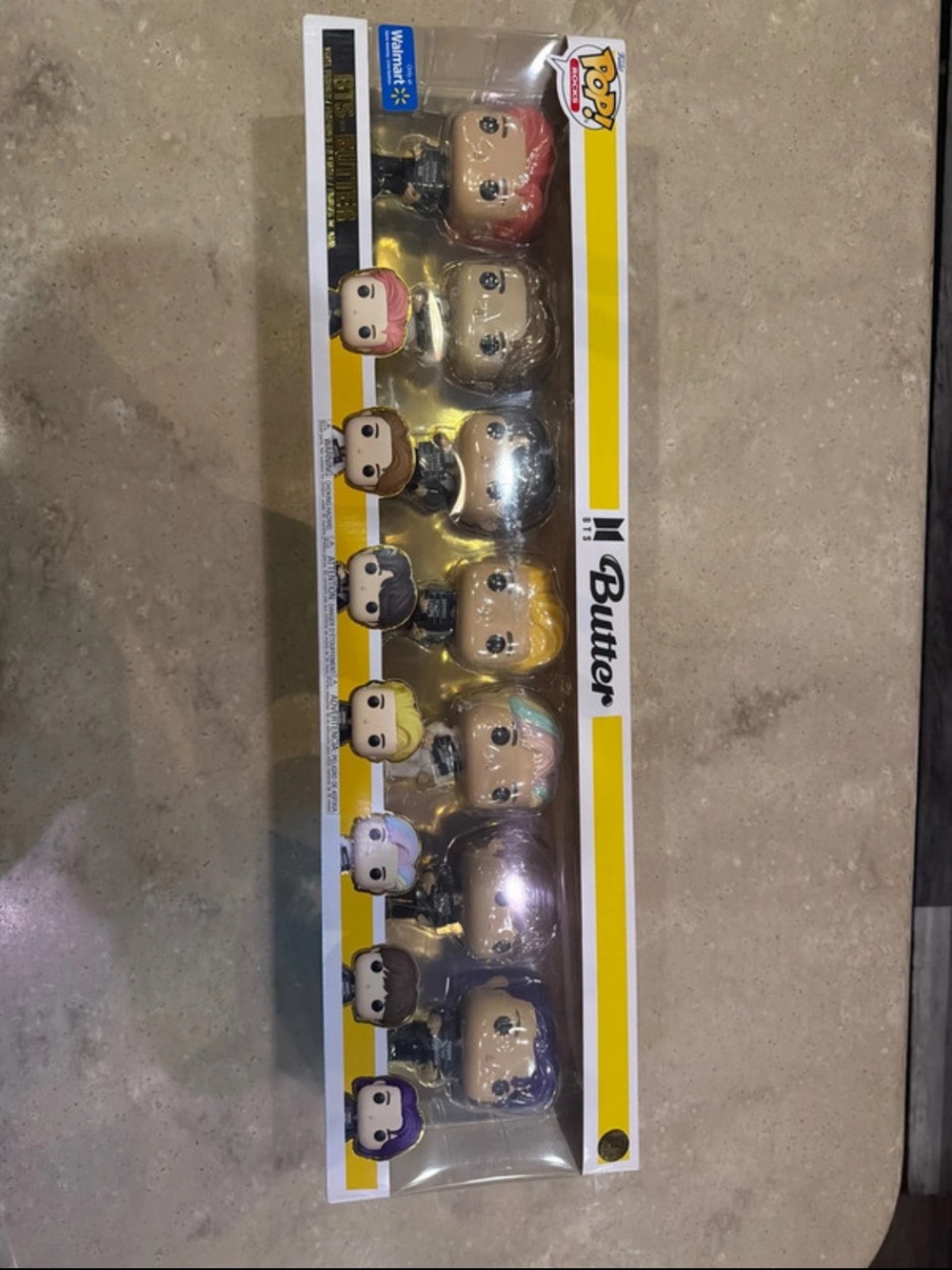 Funko Pop! BTS Butter Seven-Figure Set with Yellow and Purple Accents
